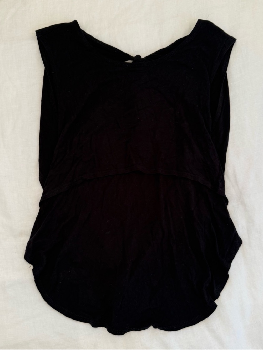 Body Language Black Open Back Flowy Tank Top - Picture 2 of 5